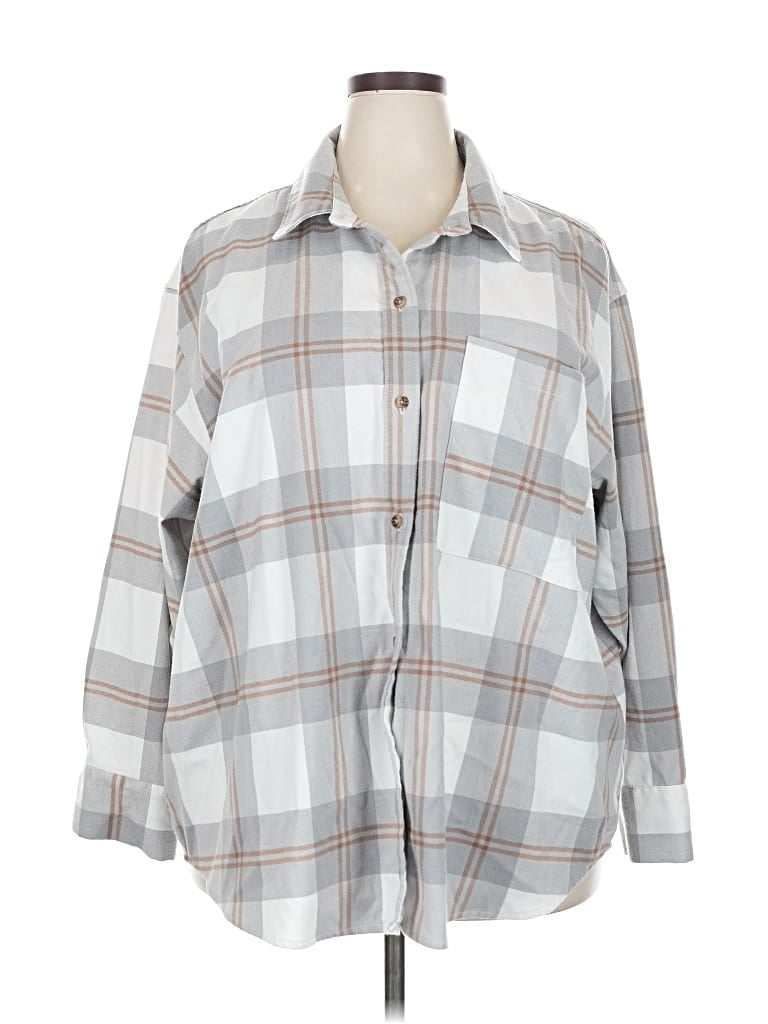 Pre-owned Abercrombie & Fitch 3/4 Sleeve Blouse In Gray