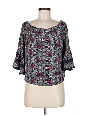 Solitaire 3/4 Sleeve Blouse (view 1)