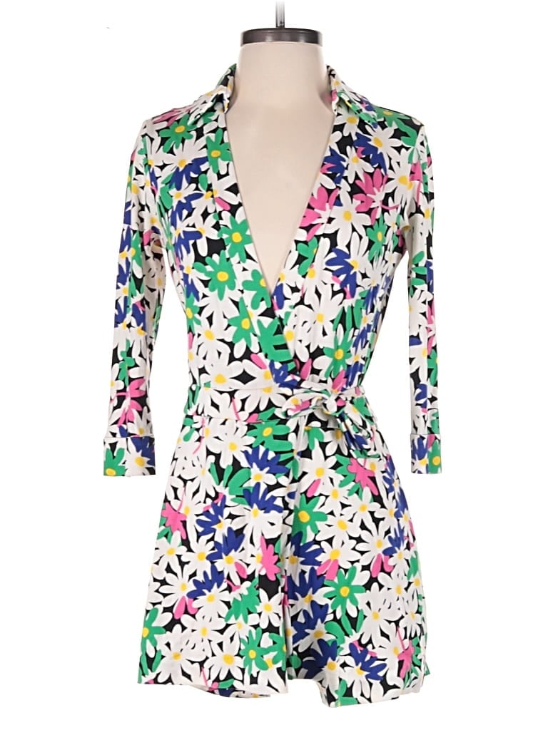 Pre-owned Diane Von Furstenberg Romper In Green