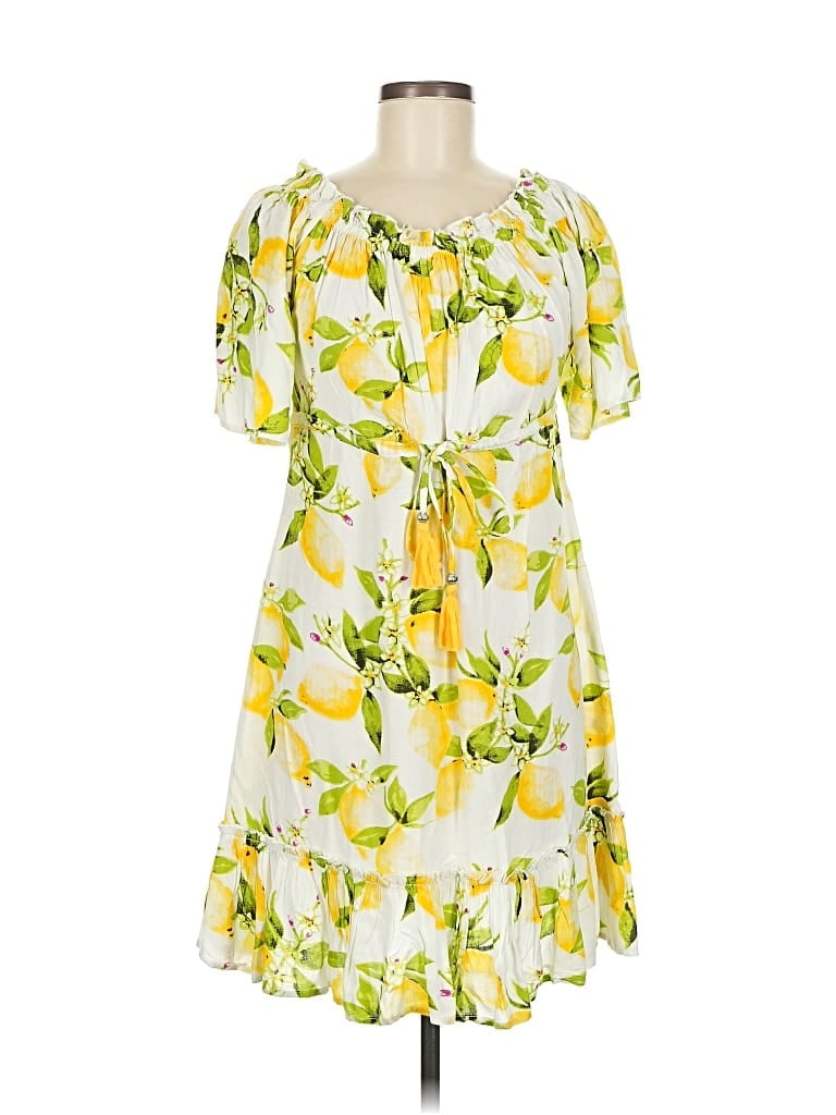 Pre-owned Blue Island Casual Dress In Yellow