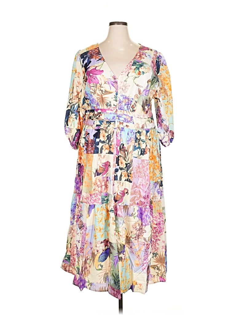 Pre-owned Simplee Casual Dress In Purple