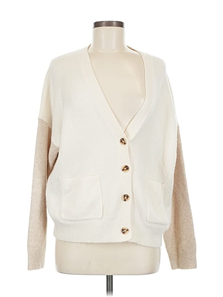 Pre-owned Madewell Cardigan Sweater In White