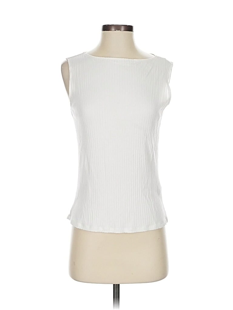 Pre-owned Abercrombie & Fitch Sleeveless T-shirt In White