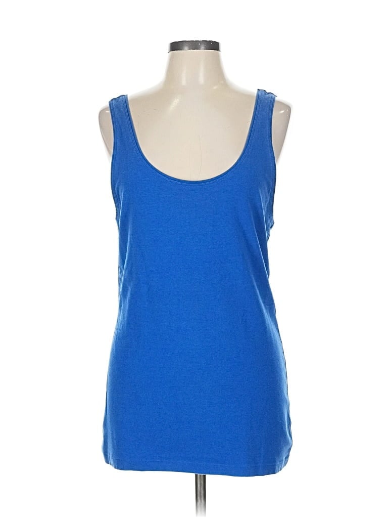 Pre-owned Talbots Tank Top Blue Strapless Neckline Tops