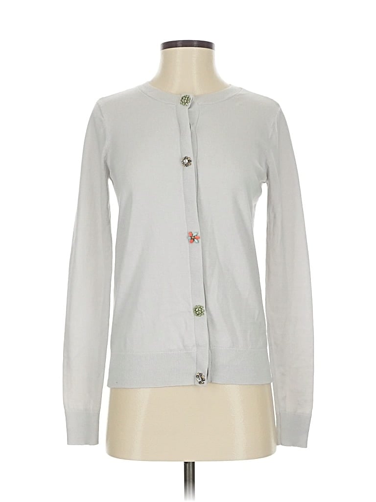 Pre-owned Ann Taylor Loft Outlet Cardigan Sweater In Gray