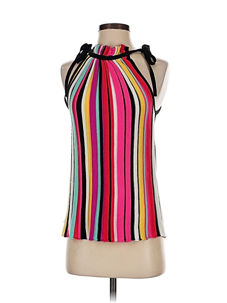 7TH AVENUE DESIGN STUDIO NEW YORK & COMPANY Pre-owned Sleeveless Top Pink Halter Neckline Tops