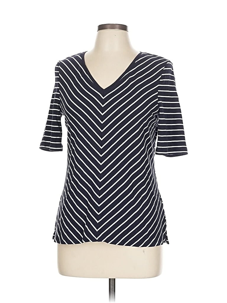 Pre-owned Talbots 3/4 Sleeve T-shirt In Blue