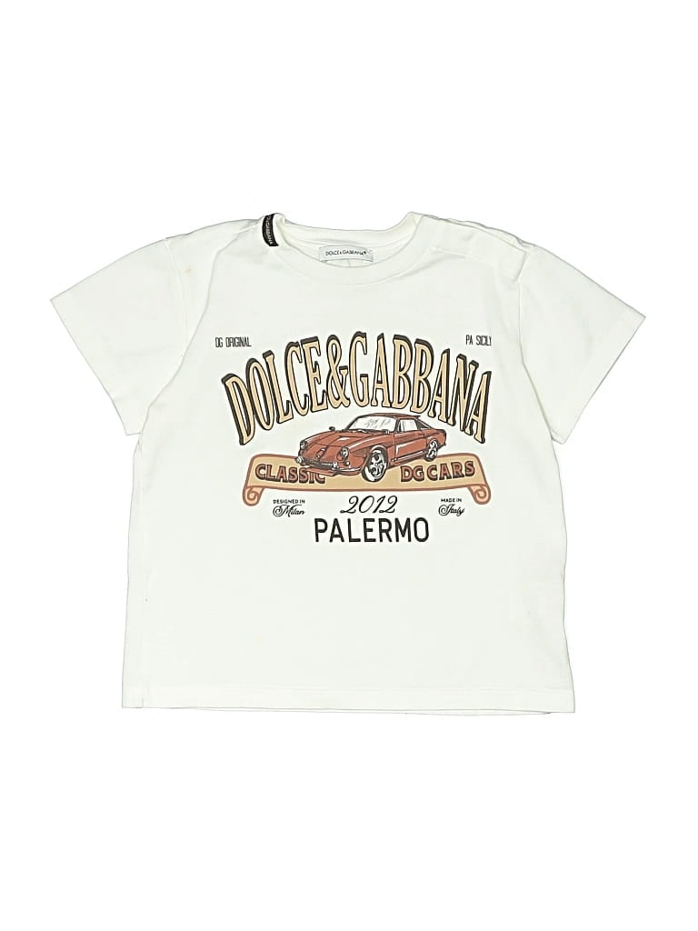 Pre-owned Dolce & Gabbana Kids' Short Sleeve T-shirt In White