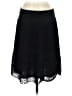 Ann Taylor 100% Polyester Solid Black Casual Skirt Size 2 - photo 1