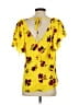 A.L.C. 100% Silk Yellow Short Sleeve Silk Top Size 0 - photo 2