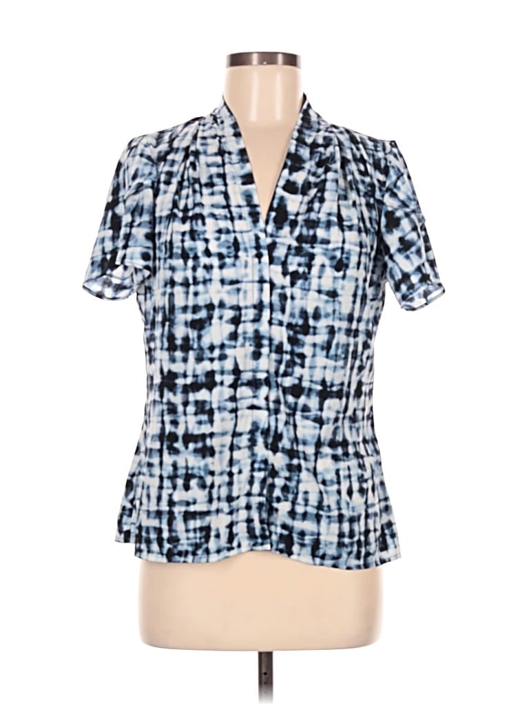 Pre-owned Calvin Klein Short Sleeve Blouse In Blue