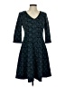 Taylor Argyle Teal Cocktail Dress Size 6 - photo 1