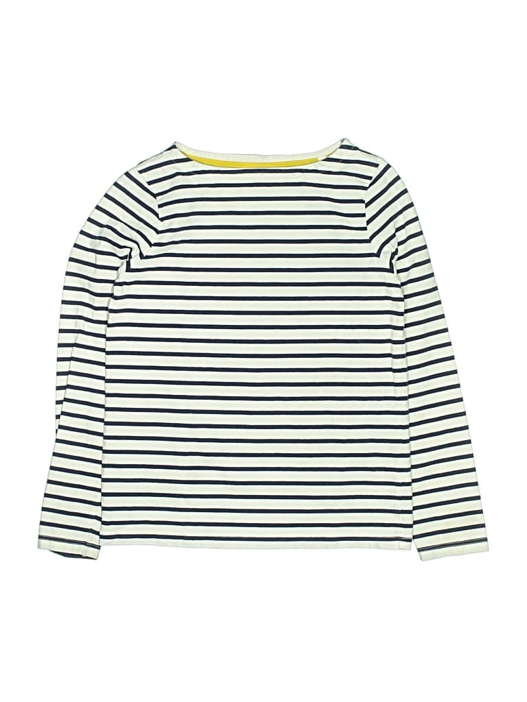 Pre-owned Mini Boden Kids' Long Sleeve T-shirt In White