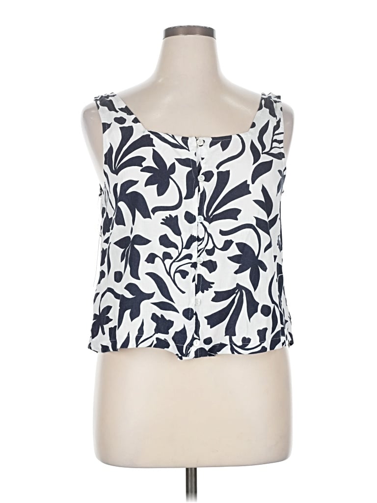 Time And Tru Tank Top Ivory Strapless Neckline Tops In Multi