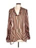 CAbi 100% Polyester Stripes Orange Long Sleeve Blouse Size L - photo 1