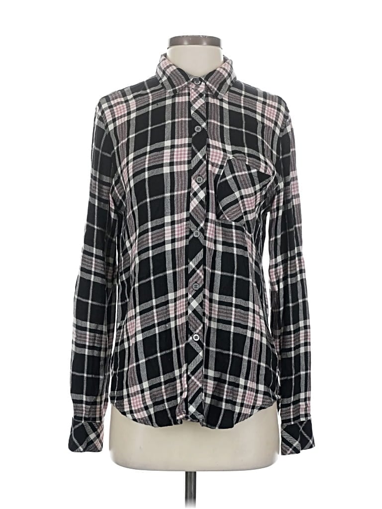 Pre-owned Rails Long Sleeve Button Down Shirt In Black