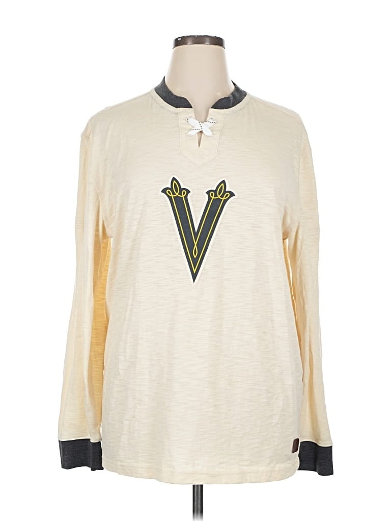 Pre-owned Fanatics Long Sleeve Polo Shirt In White