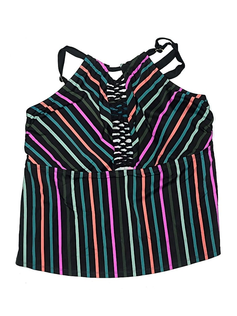 TERRA & SKY Pre-owned Swimsuit Top Black Swimwear