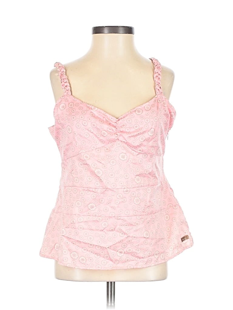 Pre-owned Rip Curl Sleeveless Top Pink Sweetheart Neckline Tops