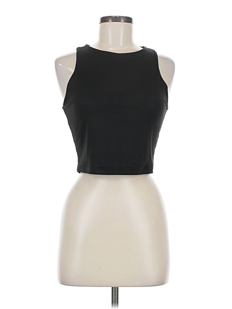 Pre-owned Reoria Tank Top Black Halter Neckline Tops