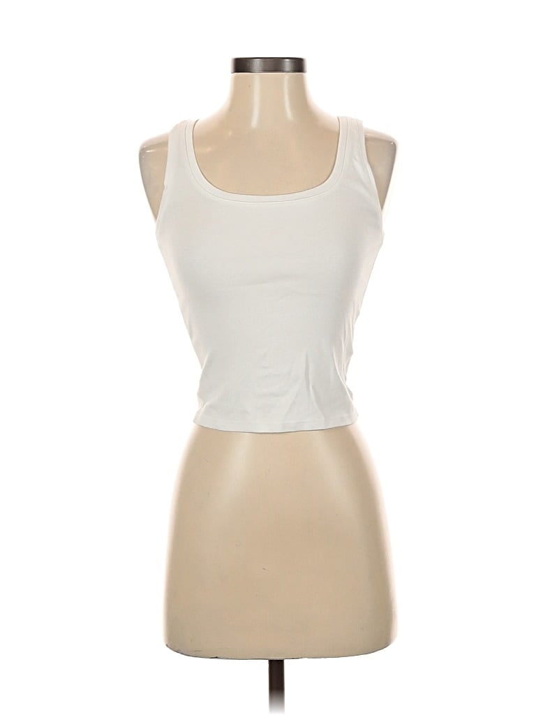 Pre-owned Gap Tank Top Ivory Strapless Neckline Tops In White