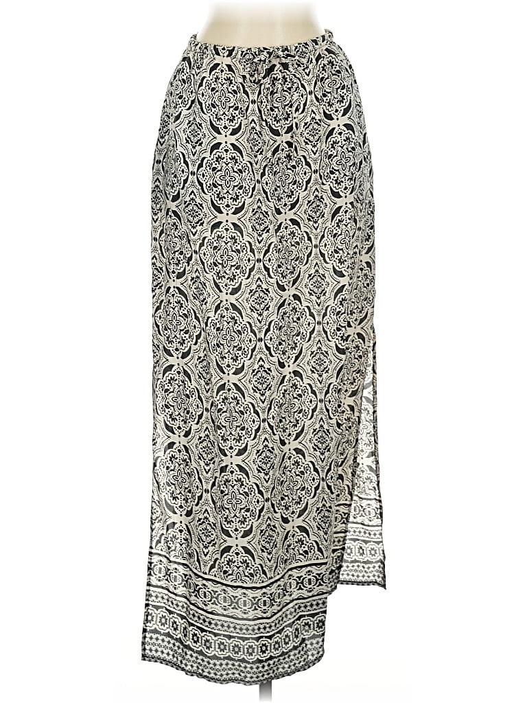 Pre-owned Splendid Silk Skirt In White