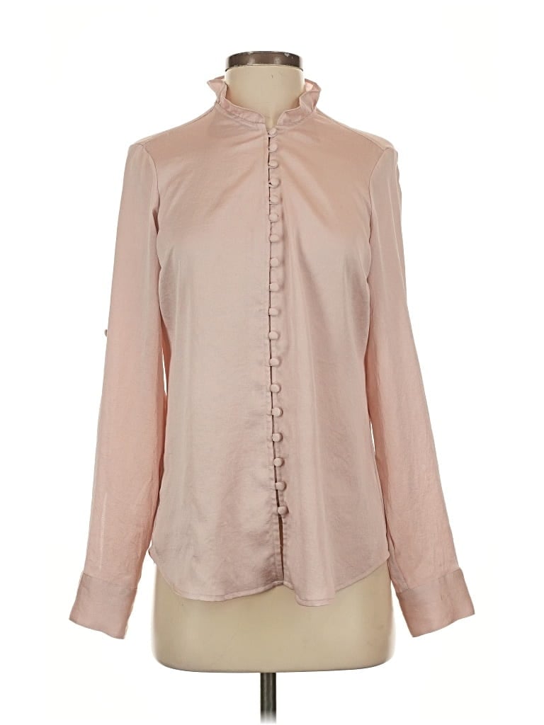Pre-owned Express Long Sleeve Blouse In Brown
