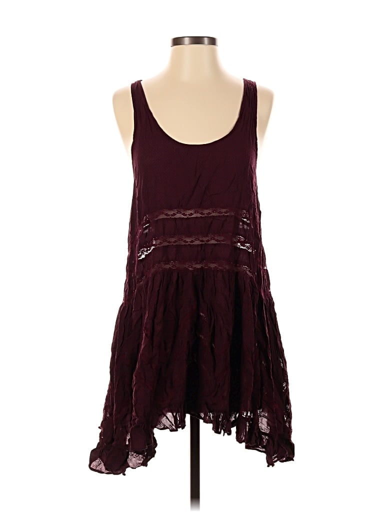 INTIMATELY BY FREE PEOPLE Pre-owned Casual Dress In Burgundy