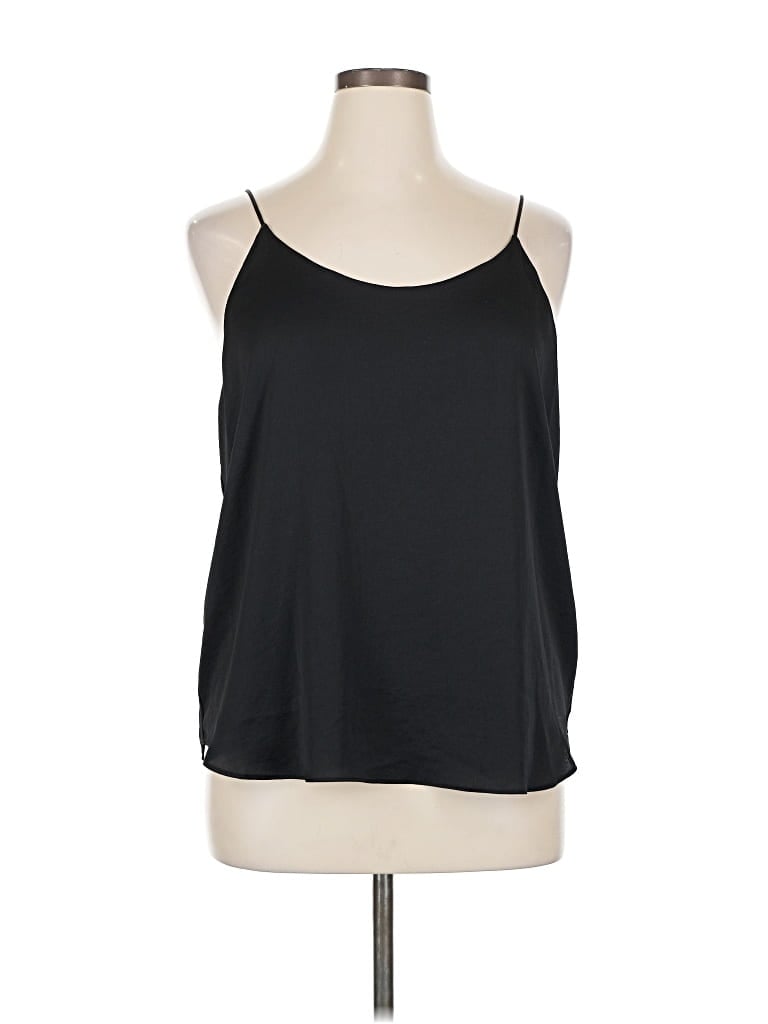 Pre-owned Bar Iii Tank Top Black Halter Neckline Tops