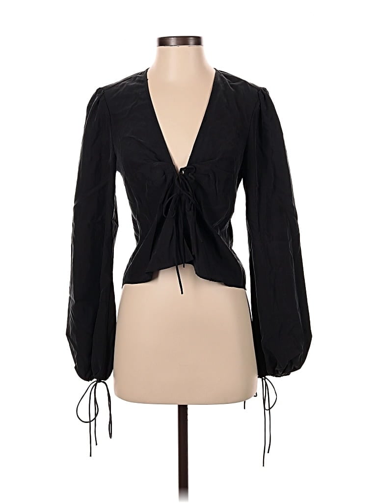 URBAN OUTFITTERS Pre-owned Long Sleeve Blouse In Black