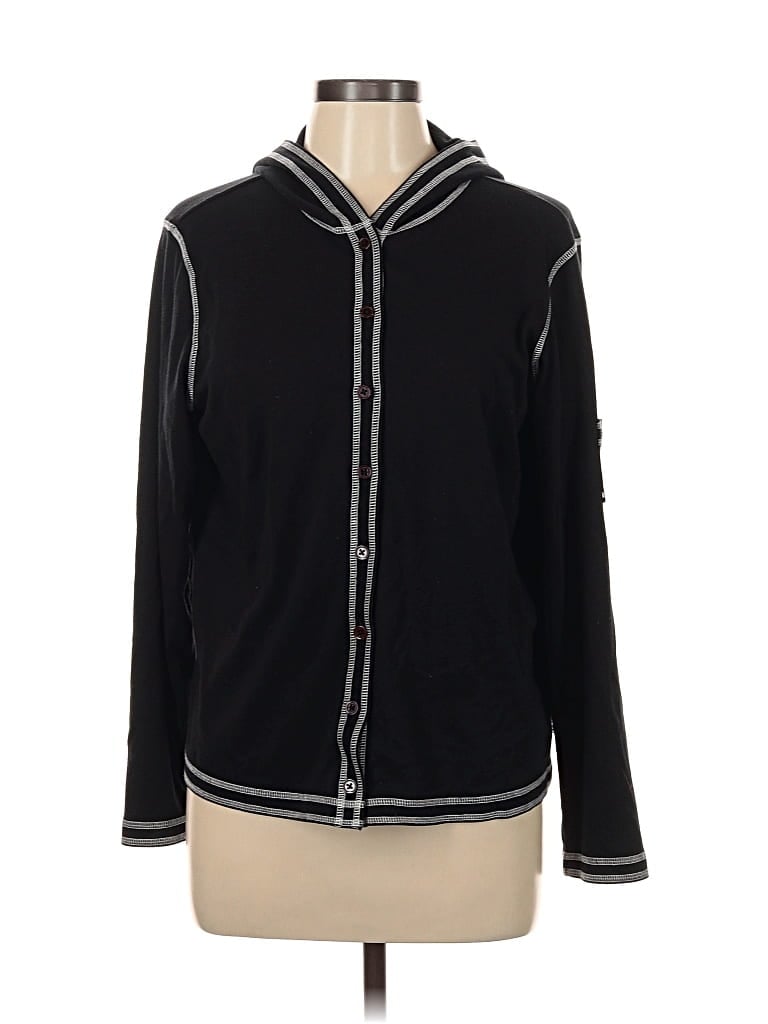 Pre-owned Sport Savvy Cardigan Sweater In Black