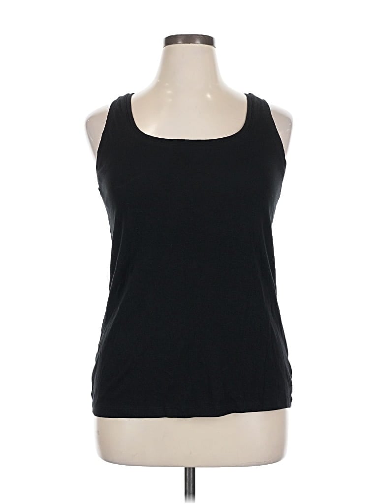 Pre-owned Ava & Viv Tank Top Black Halter Neckline Tops