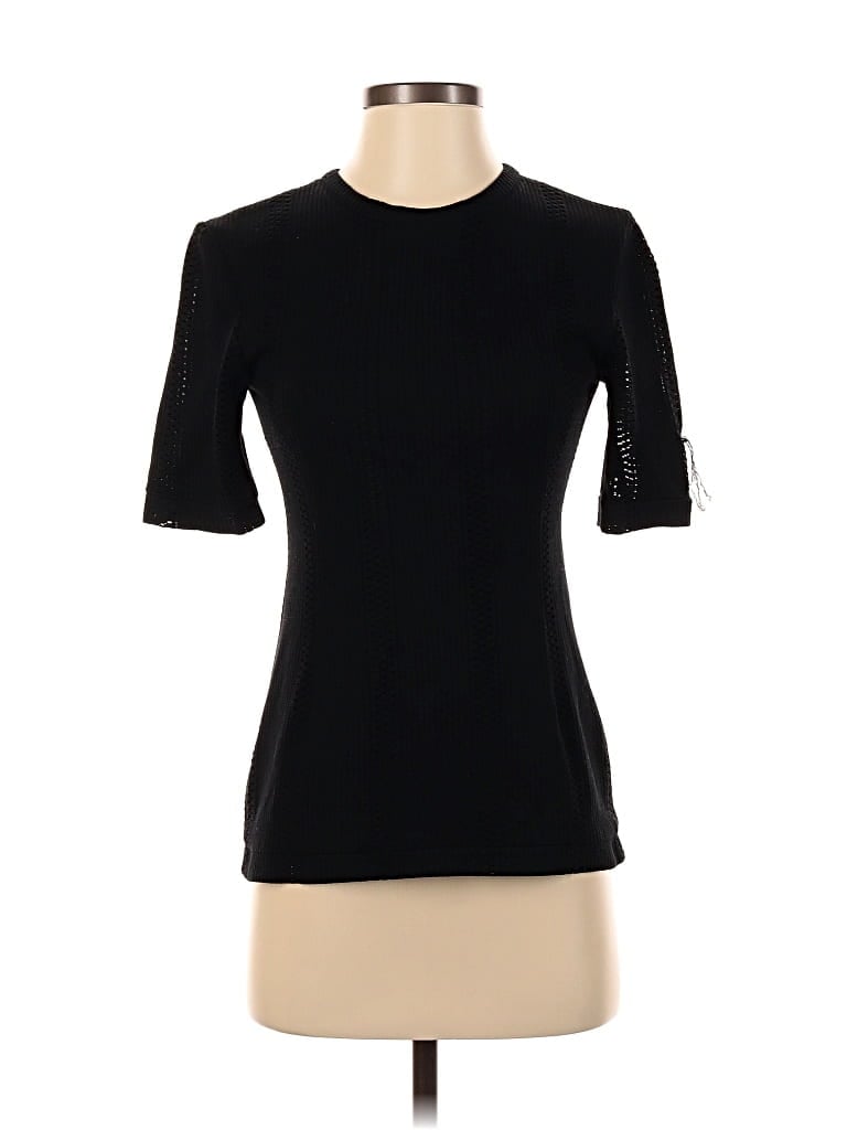 RAG & BONE Pre-owned Short Sleeve Top Black Keyhole Neckline Tops
