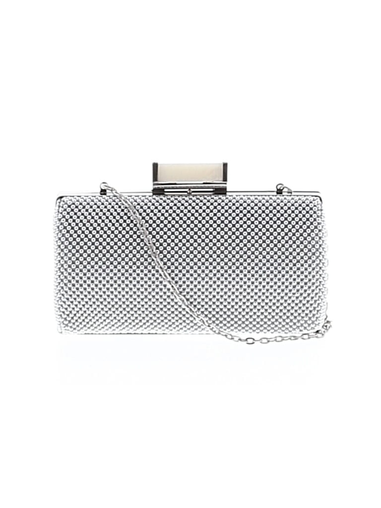 Pre-owned Jessica Mcclintock Clutch In Silver