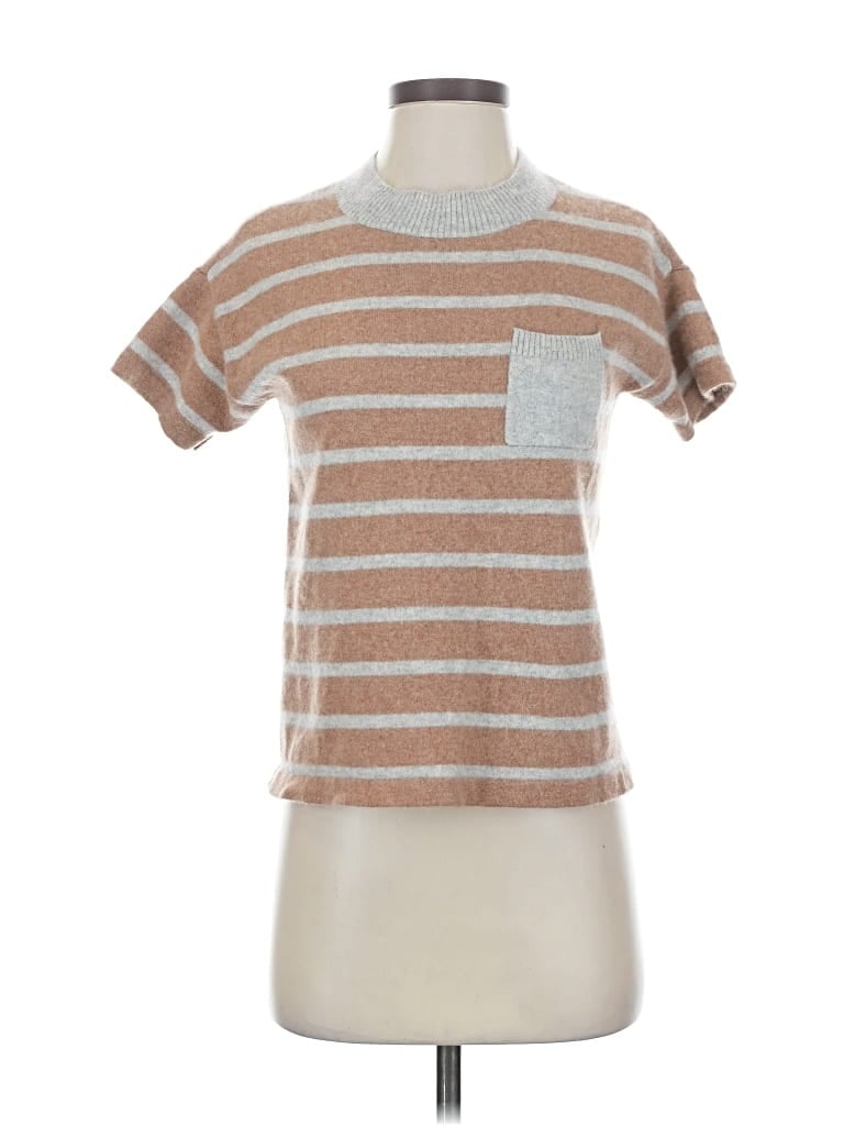 Pre-owned Haven Well Within Short Sleeve Turtleneck In Brown