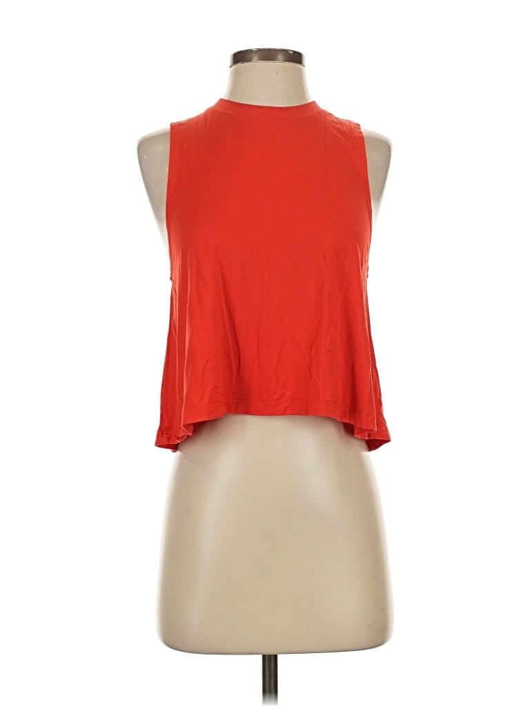 Pre-owned Carbon38 Tank Top Red Halter Neckline Tops