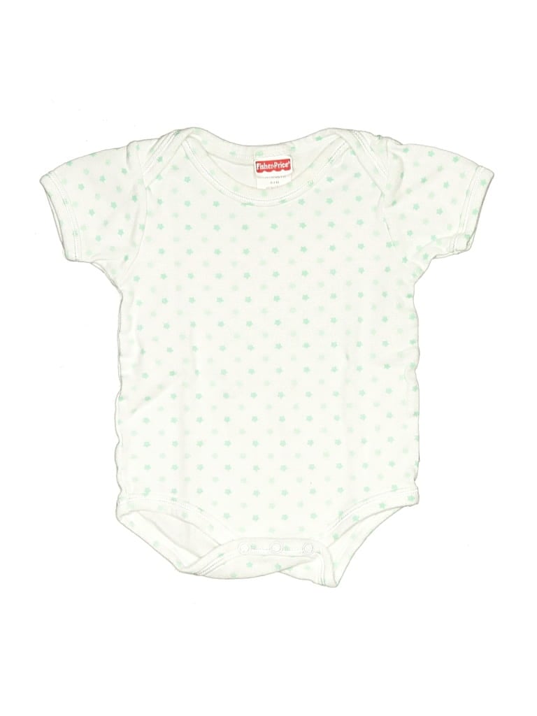 Pre-owned Fisher Price Babies' Short Sleeve Onesie In Green