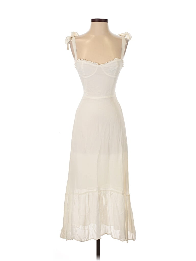 Pre-owned Reformation Cocktail Dress In White