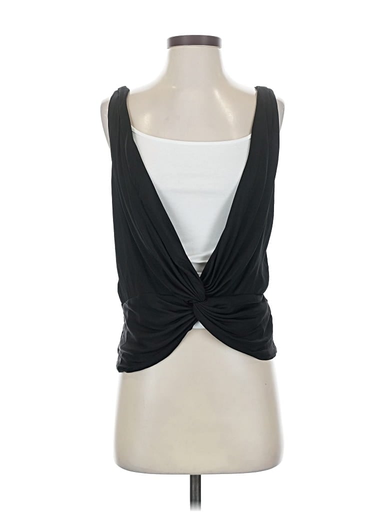 Pre-owned Current Air Tank Top Black Plunge Neckline Tops