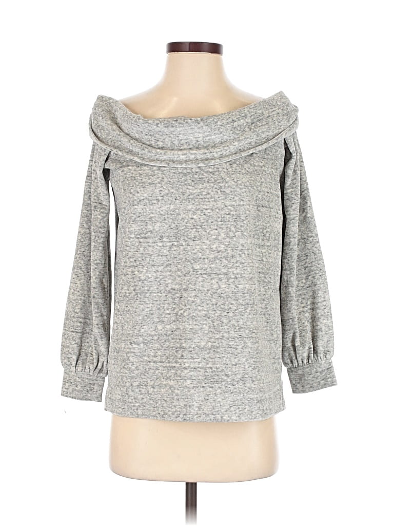 Pre-owned Ann Taylor Loft Pullover Sweater In Gray