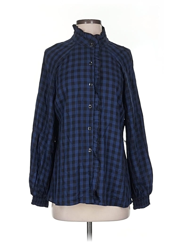 Cabi Long Sleeve Button Down Shirt In Blue