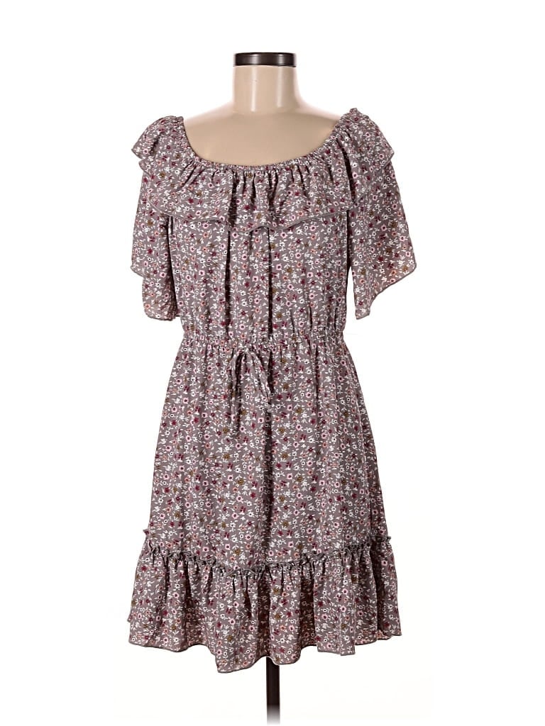 Pre-owned Nine Britton Casual Dress In Gray