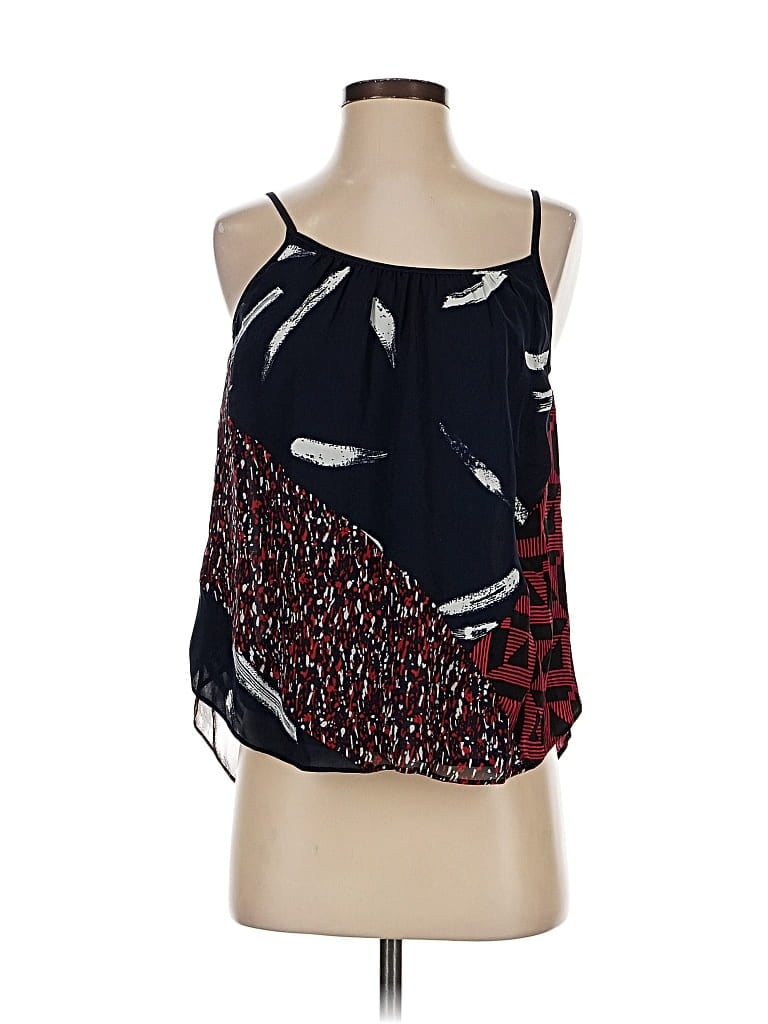 Pre-owned Joie Sleeveless Silk Top Black Halter Neckline Tops