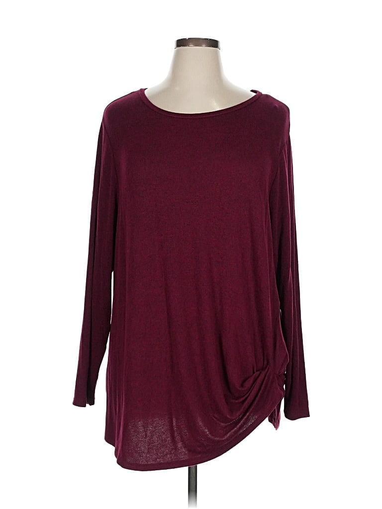Pre-owned Boutique Pullover Sweater In Burgundy