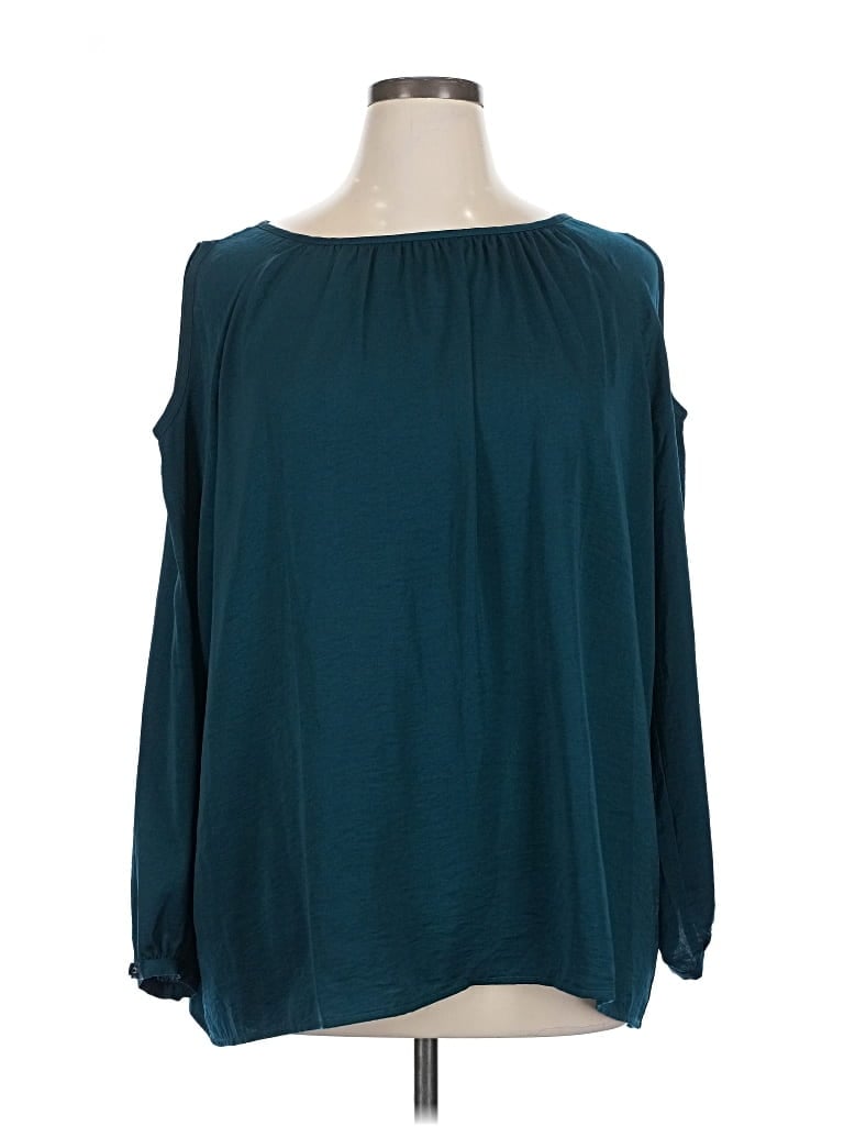 Pre-owned Cabi Long Sleeve Blouse In Blue