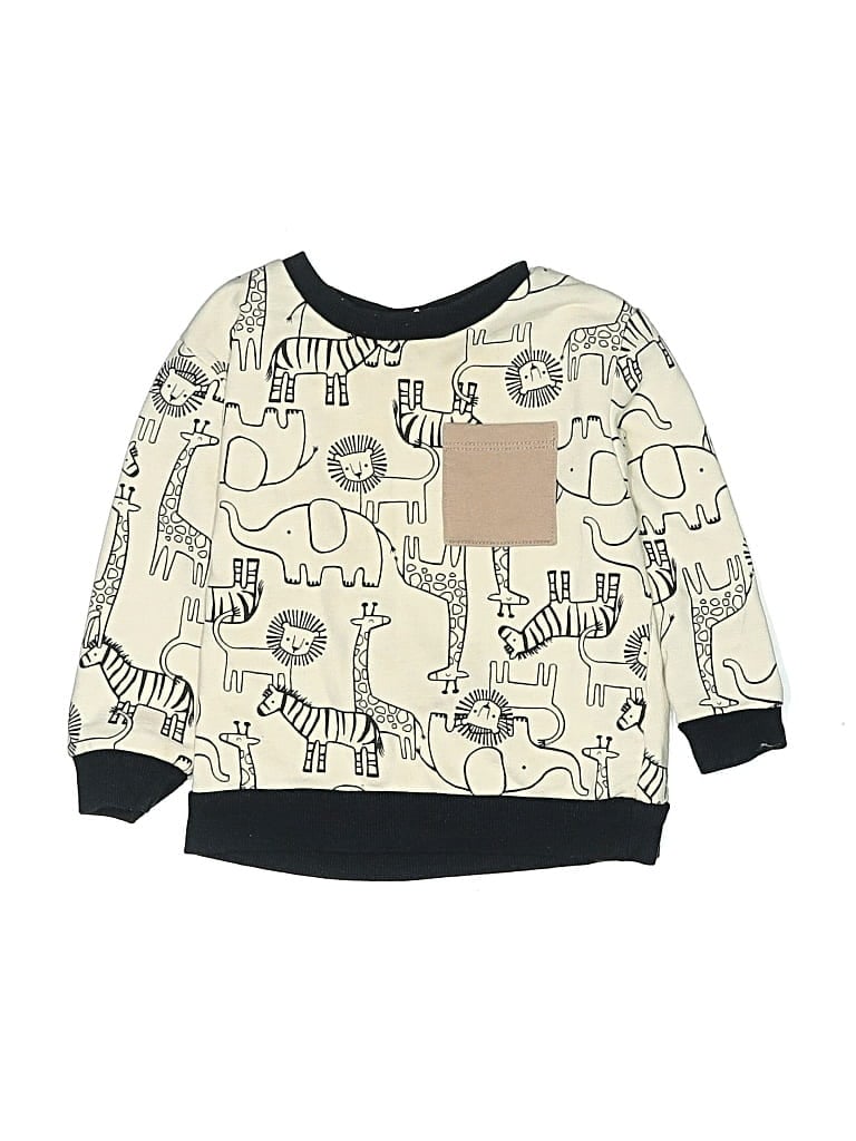 Pre-owned Petit Lem Kids' Pullover Sweater In White