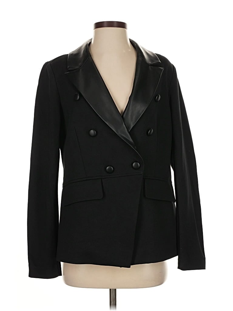 Pre-owned Belle By Kim Gravel Blazer Jacket In Black