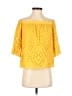 BCBGMAXAZRIA 100% Cotton Yellow 3/4 Sleeve Blouse Size XS - photo 1