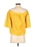 BCBGMAXAZRIA 100% Cotton Yellow 3/4 Sleeve Blouse Size XS - photo 2