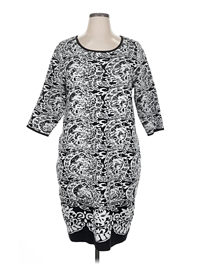 Pre-owned Nina Leonard Casual Dress In Gray